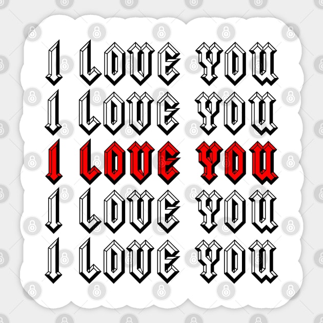 I Love You Sticker by IndiPrintables